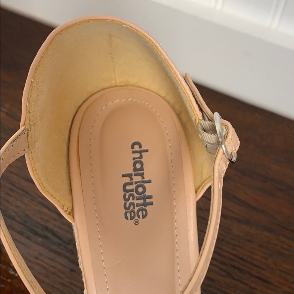 Charlotte Russe Nude Wedge Lace Size 10 - Picture 11 of 16